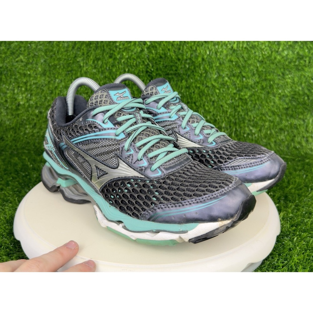 Mizuno Wave Creation 17 Black/ Teal Womens Size 8.5 Active Sneakers